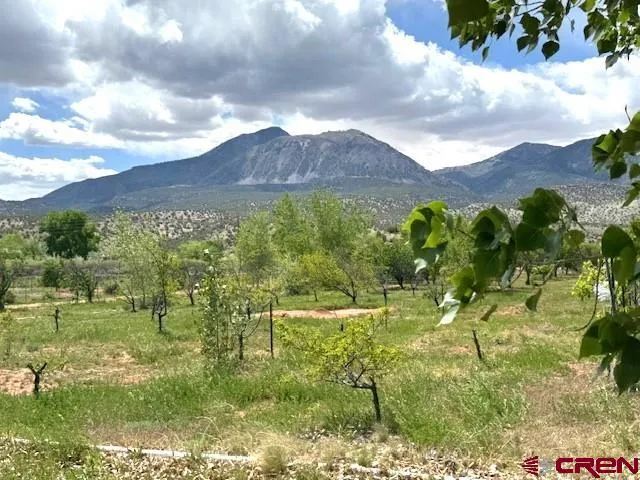 a view of a house with a mountain