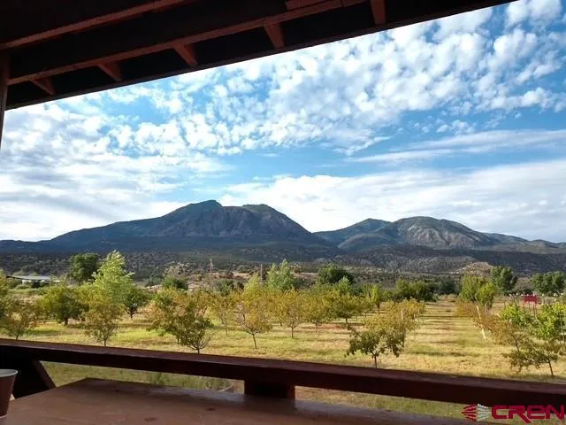 a view of lake from a balcony