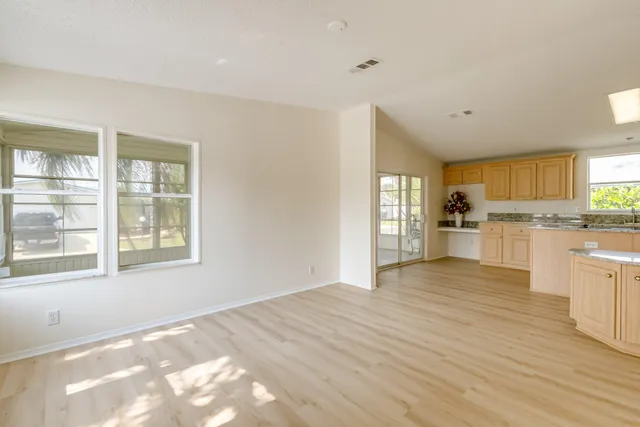 an empty room with a window