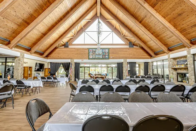 a view of a lake with houses