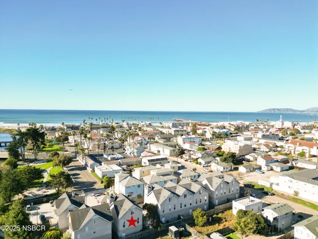 an aerial view of a city