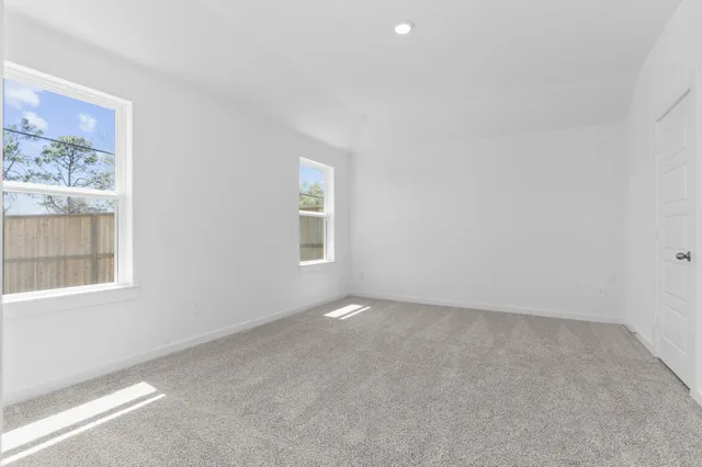 an empty room with a window
