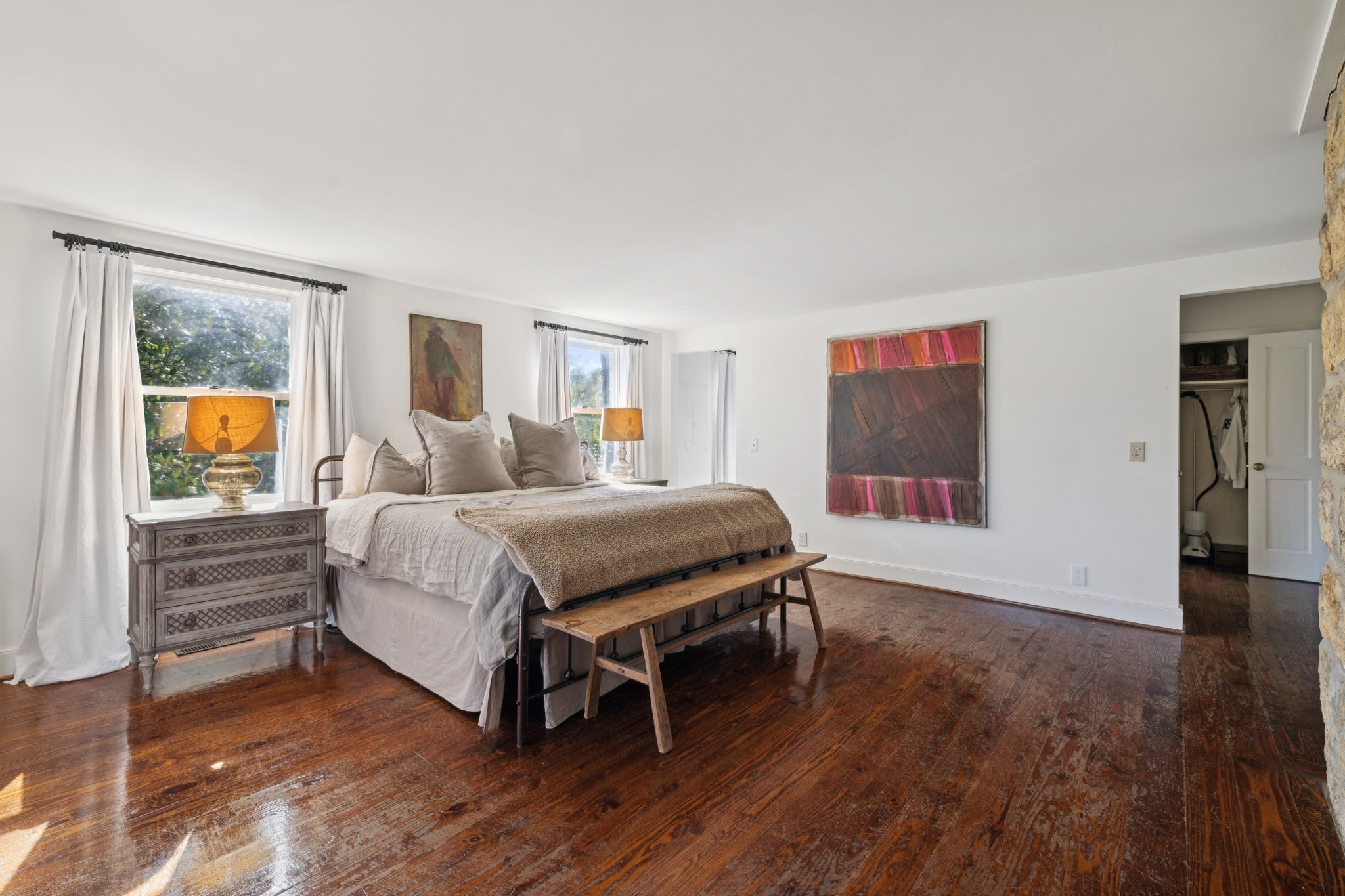 2060 Old Hillsboro Road Franklin, TN 37064 - Photo 36 of 75 a bedroom with a bed and wooden floor