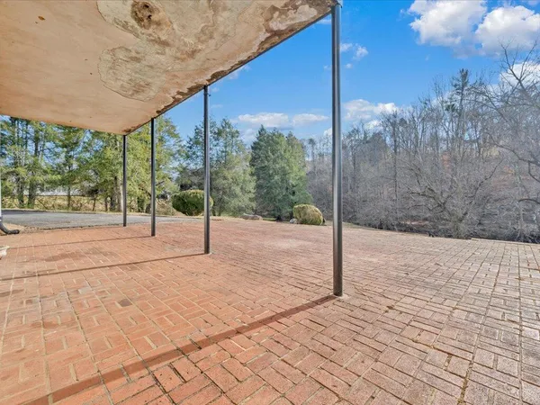 a backyard of a house