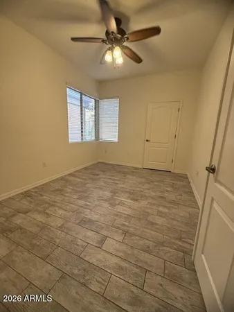 a view of an empty room and window