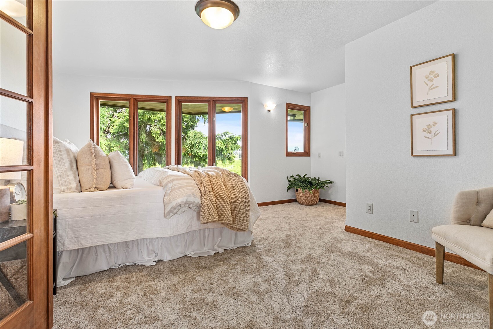 1133 East Pole Road Everson, WA 98247 - Photo 9 of 40 a bedroom with a bed and a couch