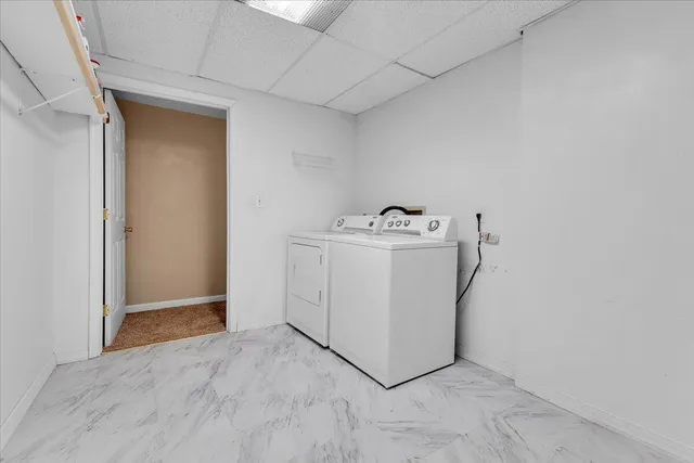 a view of a yard with a tree