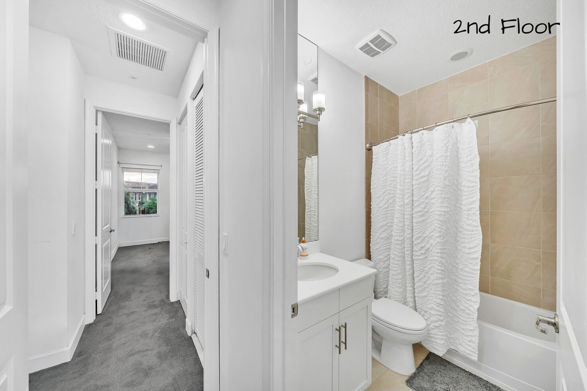 23008 Clear Echo Drive, Unit 11 Boca Raton, FL 33433 - Photo 51 of 64 a bathroom with a granite countertop sink toilet and shower