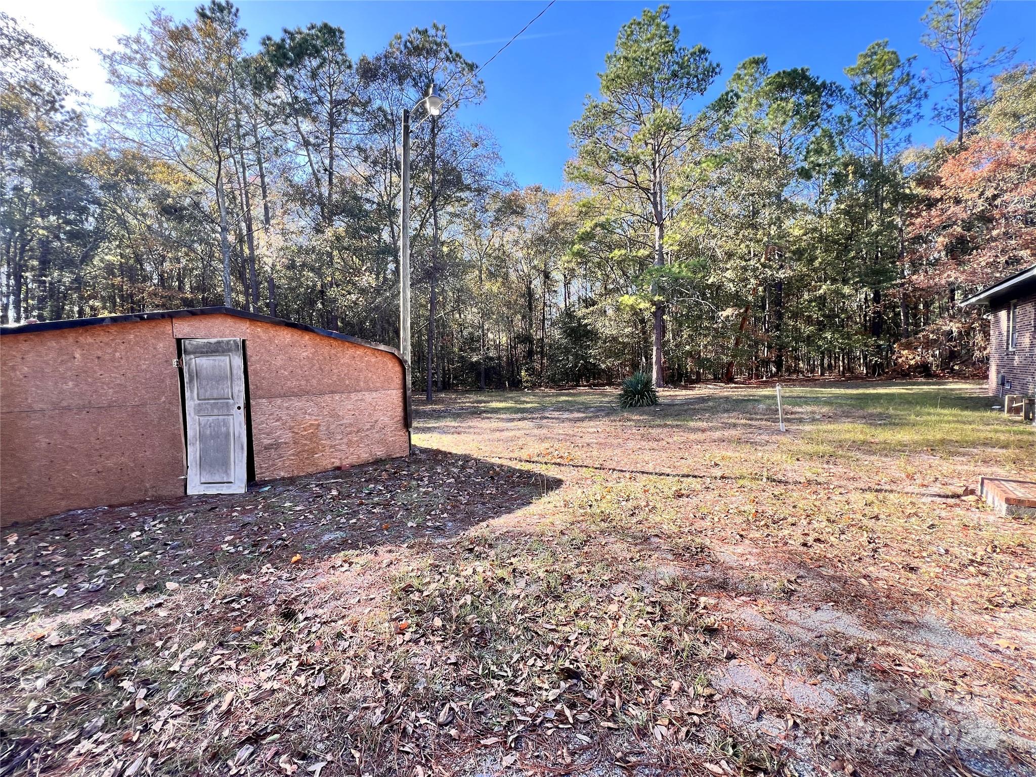 405 West Inwood Street Bethune, SC 29009 - Photo 20 of 22 a backyard of a house with lots of green space