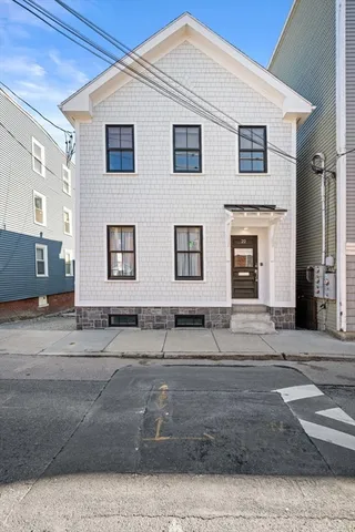 a front view of a house