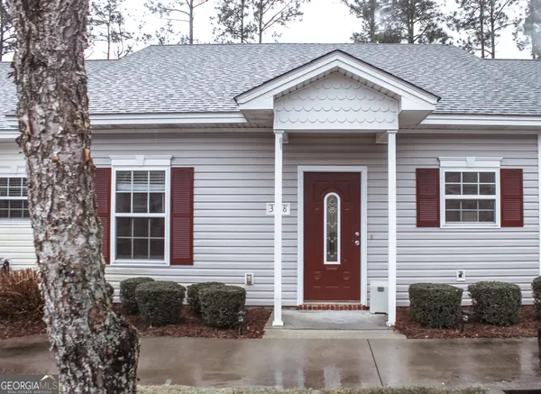 a front view of a house