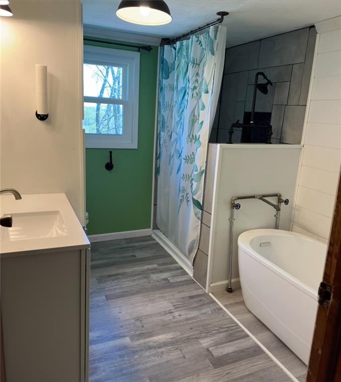 308 Sgros Road Rural Valley, PA 16249 - Photo 10 of 25 a bathroom with a sink a toilet and shower