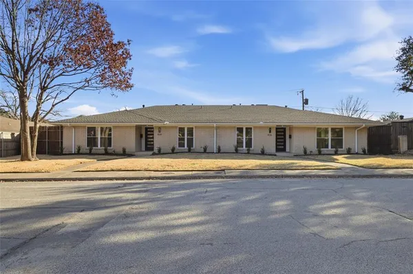 a front view of a house