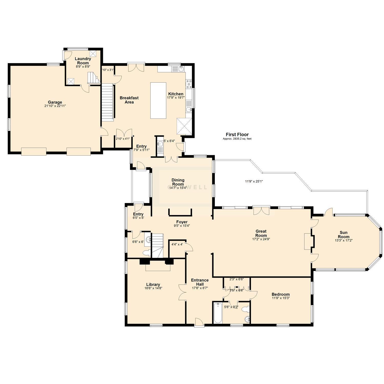 90 Old Dam Road Bourne, MA 02532 - Photo 54 of 57 90 Old Dam Road Main Level Floor Plan