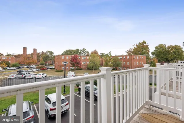 a view of a city from a balcony