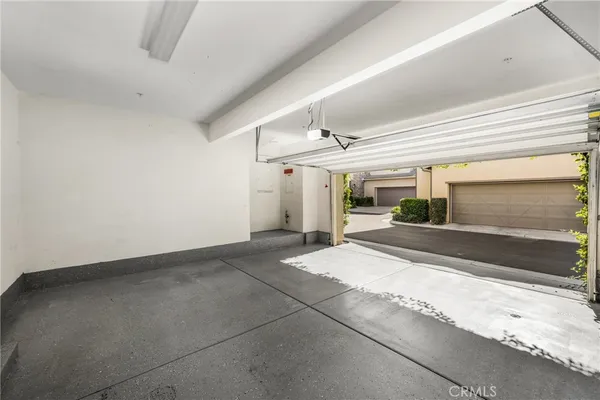a view of a garage