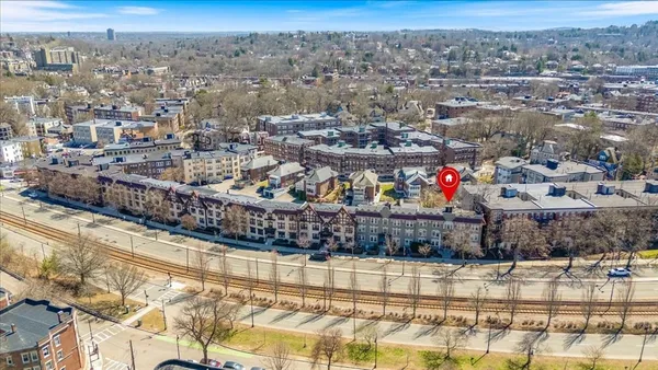 an aerial view of a city