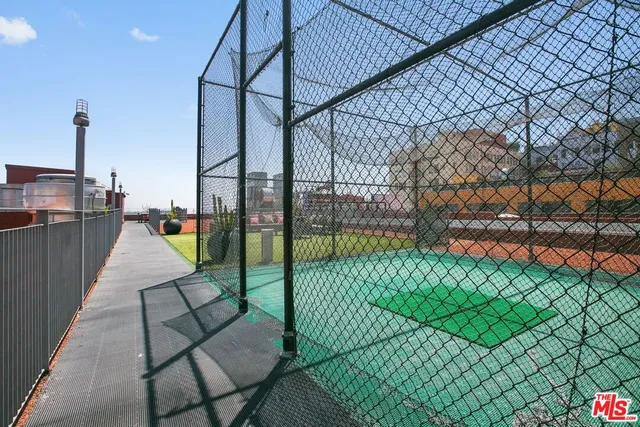 a view of a balcony with city view