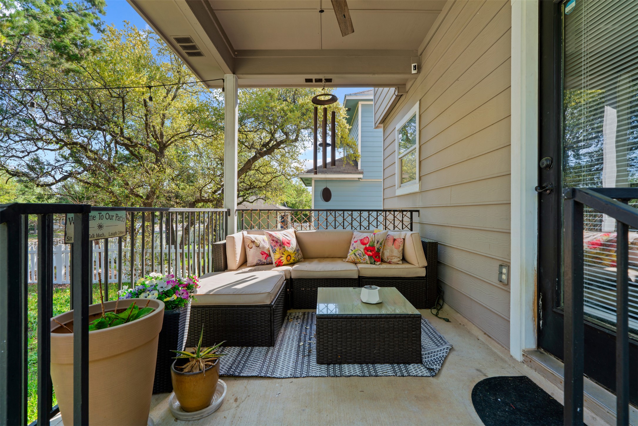 913 Bogart Road Cedar Park, TX 78613 - Photo 24 of 27 Balcony featuring outdoor furniture and ceiling fan