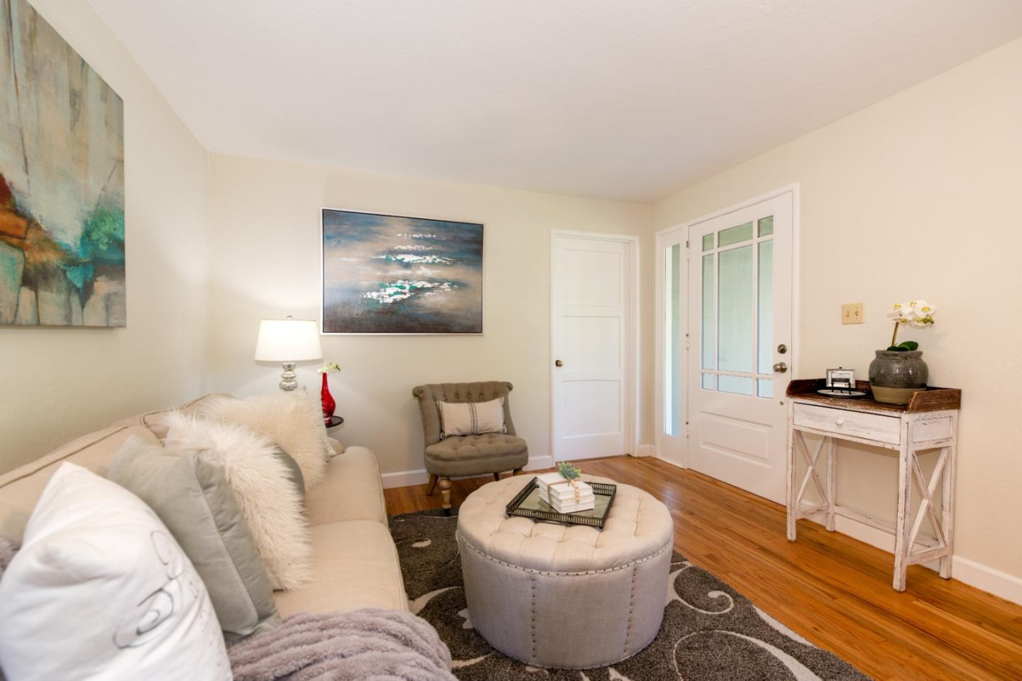 250 Vincent Drive Mountain View, CA 94041 - Photo 4 of 23 a living room with furniture and a wooden floor