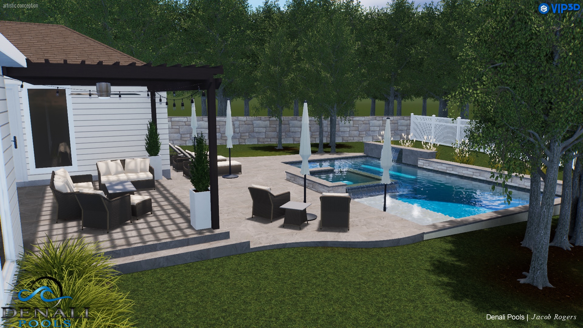 6104 Carry Back Lane Austin, TX 78746 - Photo 36 of 36 Feasibility and rendering by Denali Pools