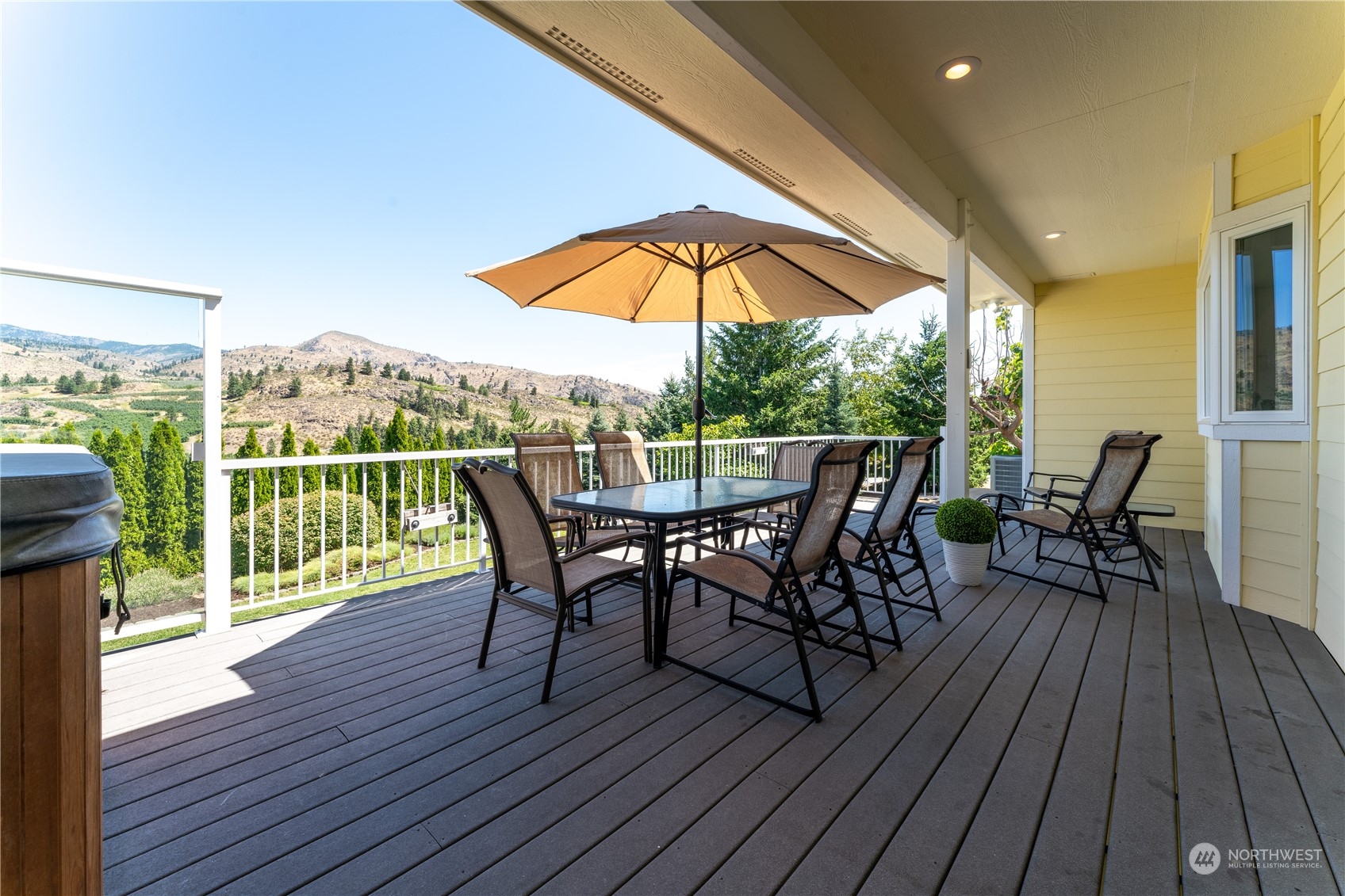 900 Loop Avenue Manson, WA 98831 - Photo 16 of 40 a view of a roof deck with table and chairs