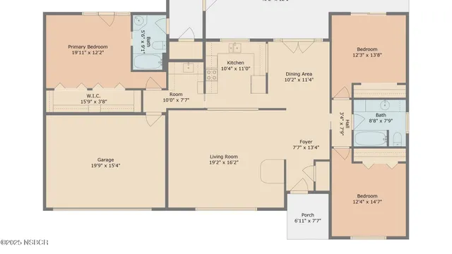 a picture of a wall with a white wall and a refrigerator