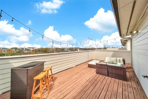 a outdoor view with a sitting space