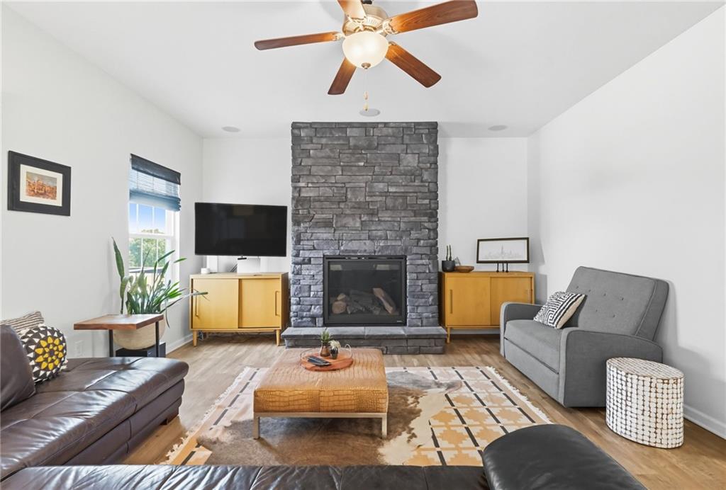 347 Ranchero Drive Coraopolis, PA 15108 - Photo 10 of 46 a living room with furniture and a fireplace