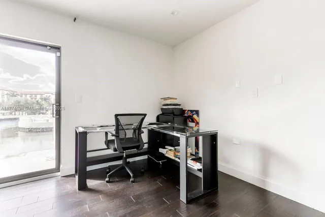 a view of a lake with houses