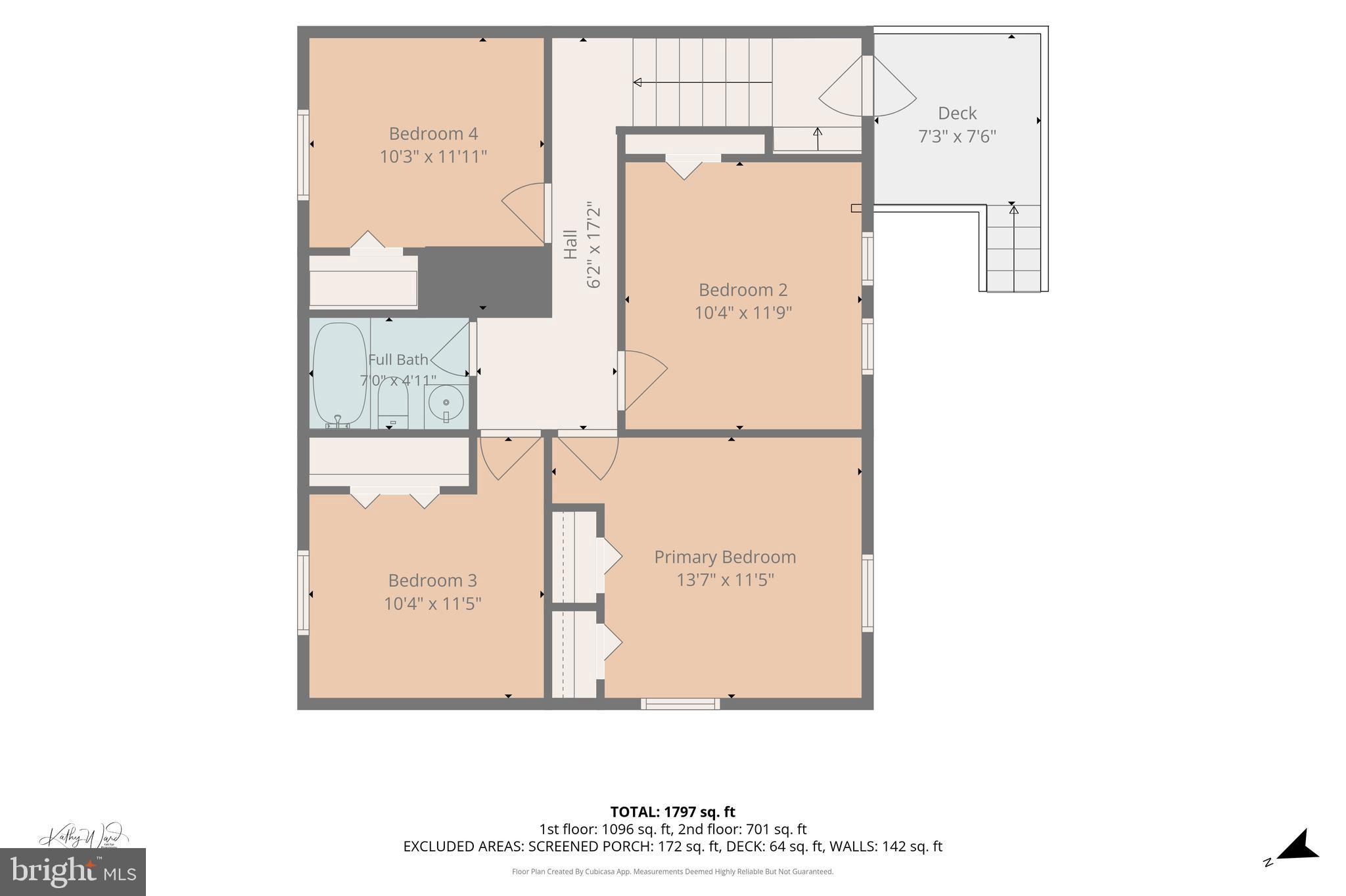 1332 Tenbrook Road Odenton, MD 21113 - Photo 38 of 39 Floor Plan: Upper Level