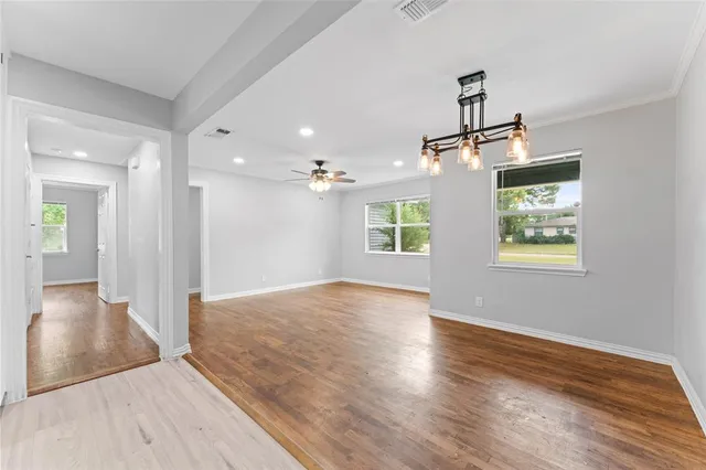 a view of an empty room and window