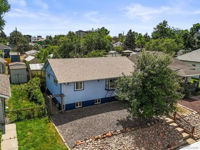 an aerial view of a city