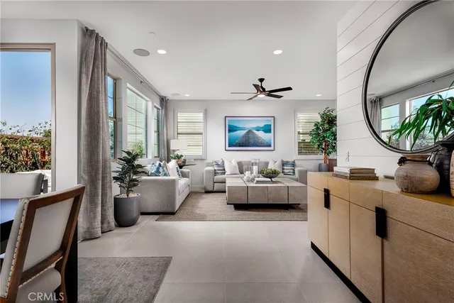 a view of a dining room and livingroom view