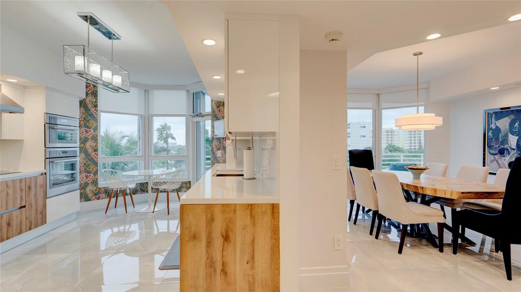 1440 South Ocean Boulevard, Unit 5C Pompano Beach, FL 33062 - Photo 18 of 71 a view of a dining room with furniture window and outside view
