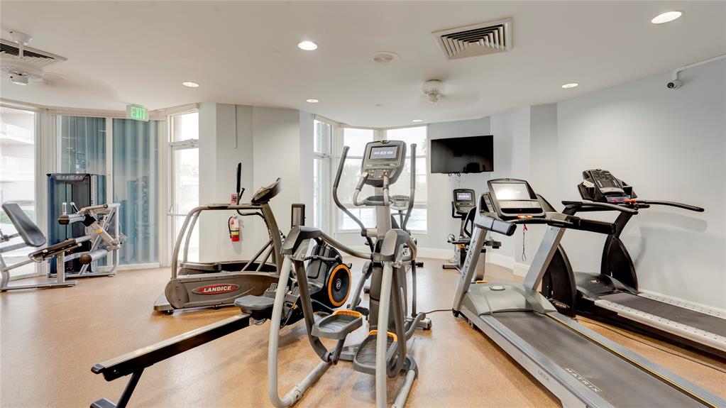1440 South Ocean Boulevard, Unit 5C Pompano Beach, FL 33062 - Photo 57 of 71 a view of a room with gym equipment