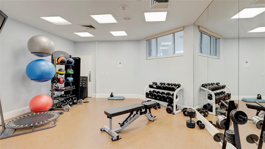 1440 South Ocean Boulevard, Unit 5C Pompano Beach, FL 33062 - Photo 59 of 71 a view of a room with gym equipment