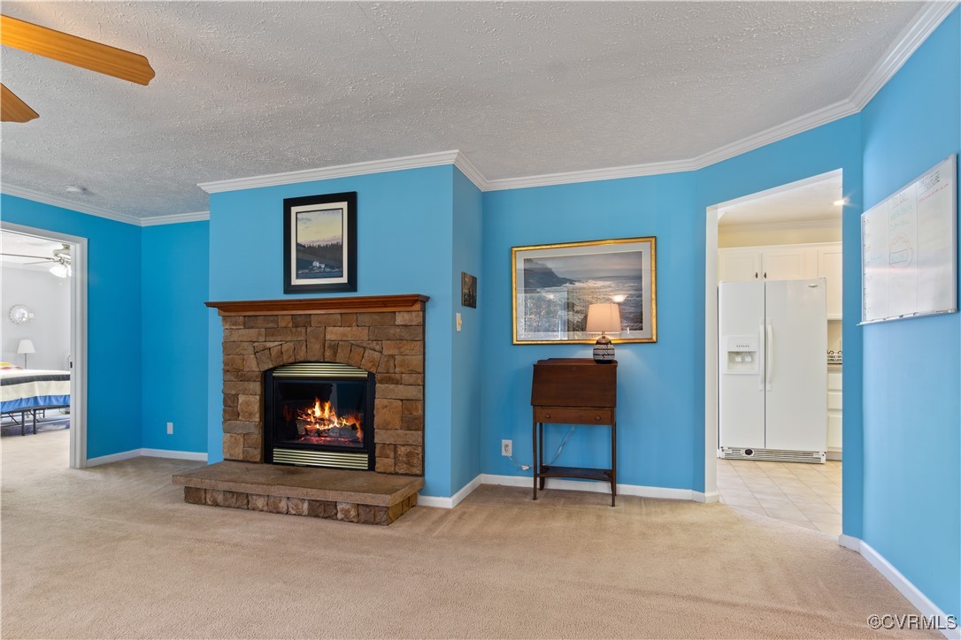 219 Barlow Road Williamsburg, VA 23188 - Photo 14 of 50 a living room with furniture and a fireplace