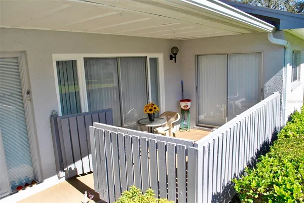 a view of a porch