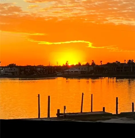 a view of a ocean with a building