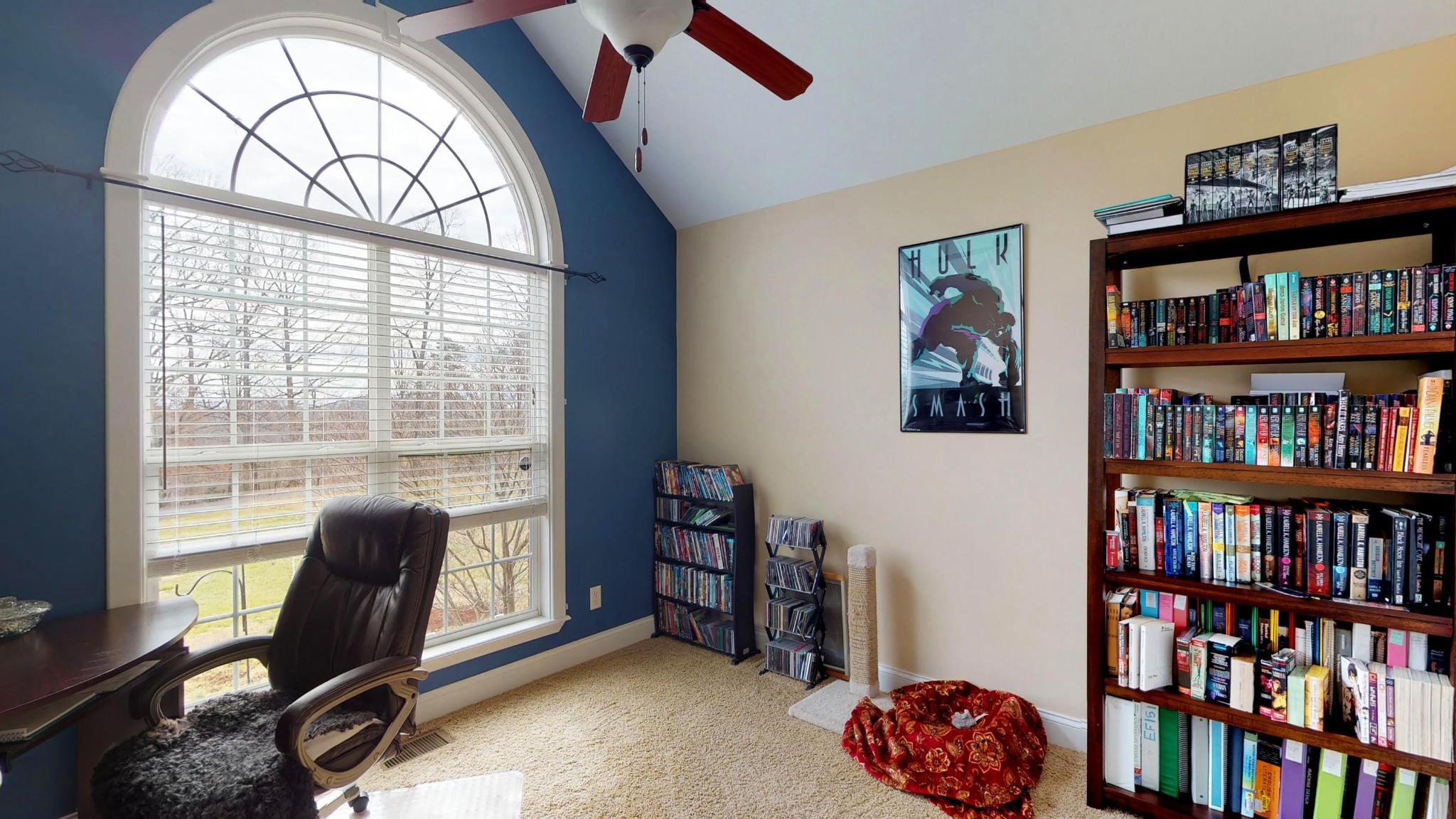 2797 Musser Road Morristown, TN 37813 - Photo 16 of 33 a view of a workspace with a bookshelf and a window