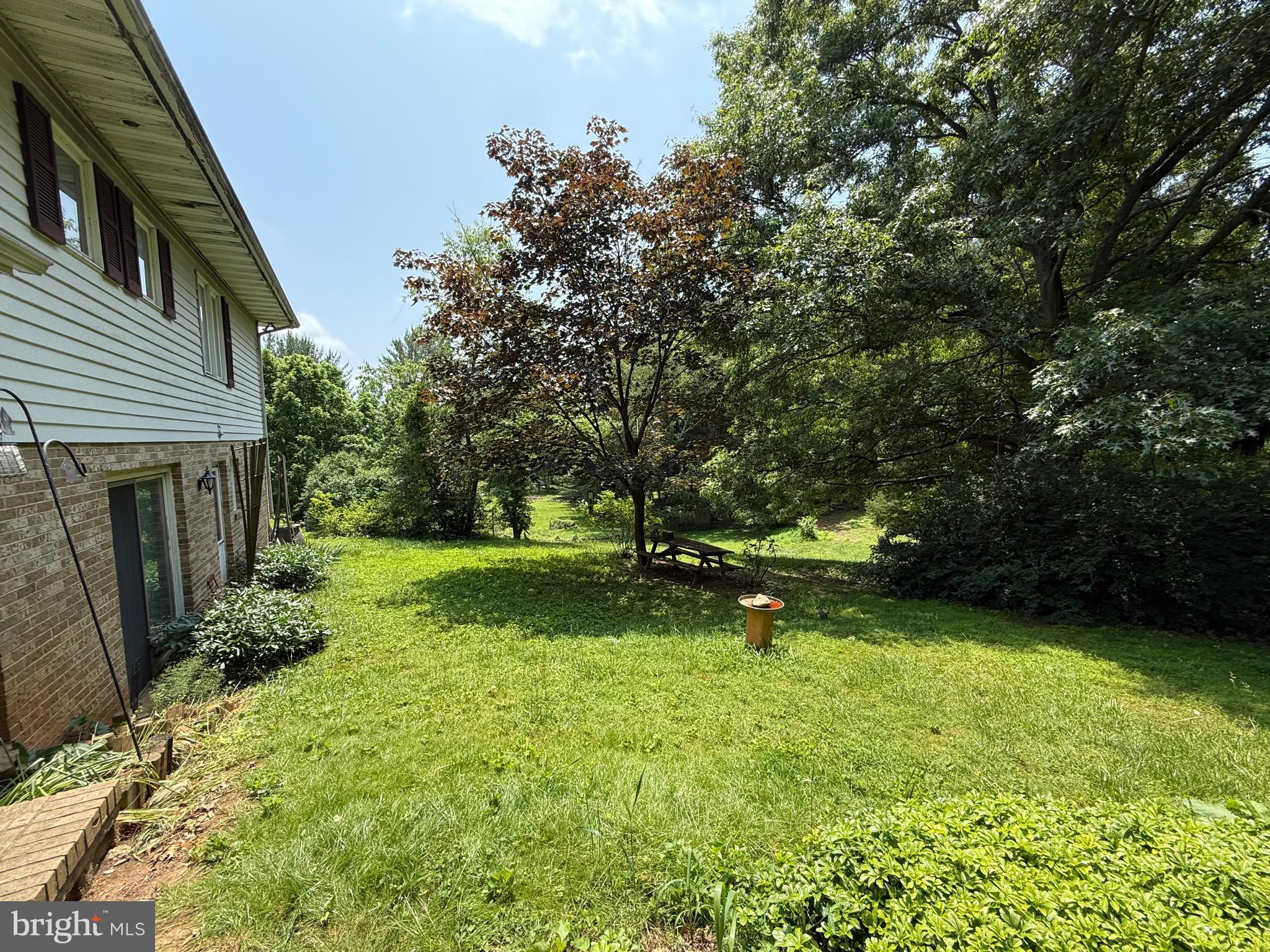 4050 Grande View Drive Pylesville, MD 21132 - Photo 32 of 40 a backyard of a house with plants and large tree