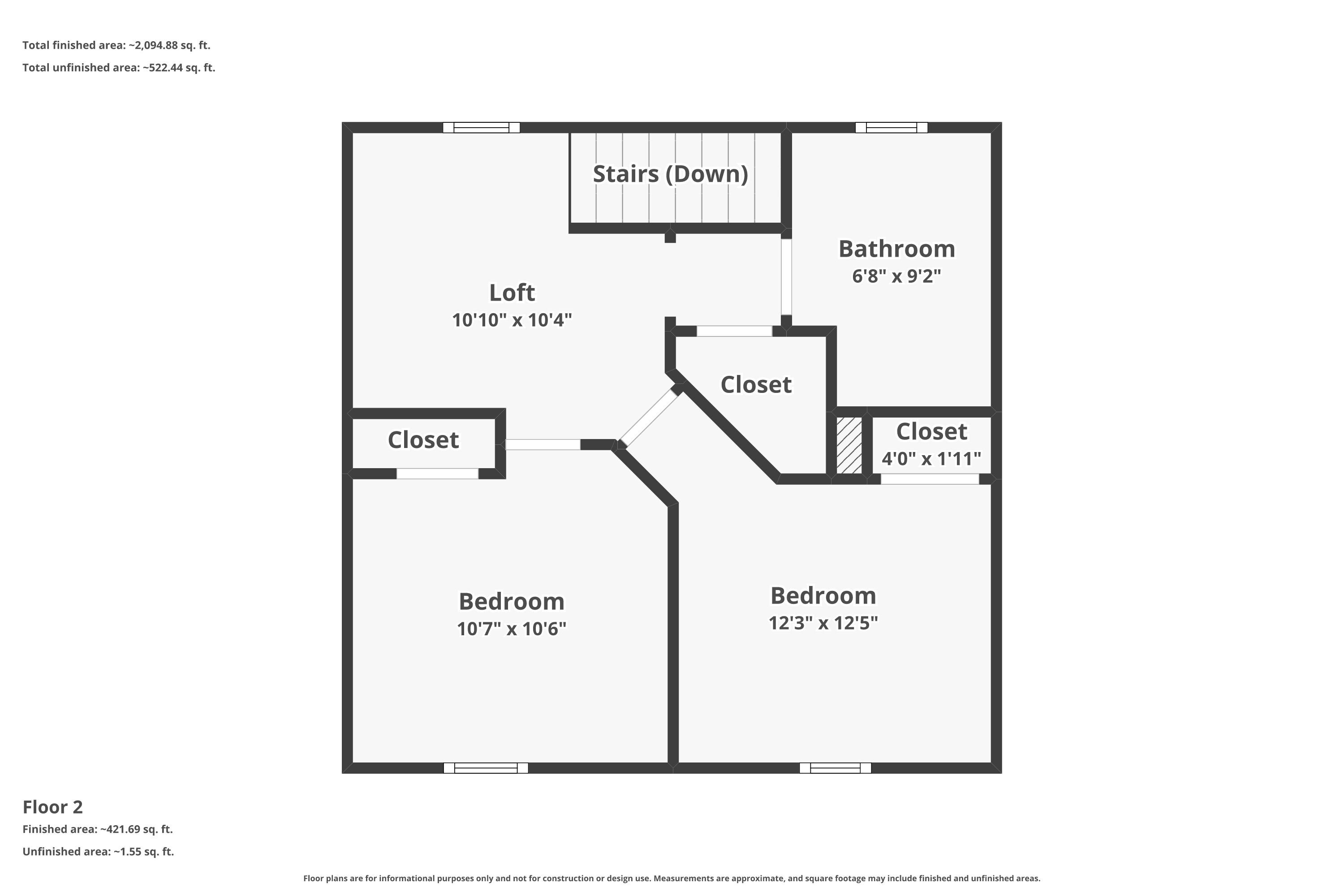 7301 West Wind Lake Road Norway, WI 53185 - Photo 57 of 58 Second Level Floor Plan