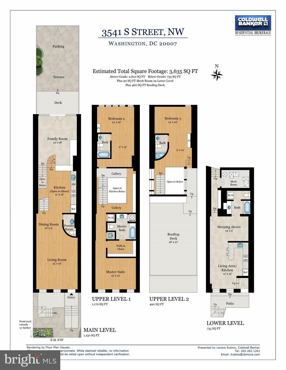 3541 S Street Northwest Washington, DC 20007 - Photo 29 of 29 Floor plan