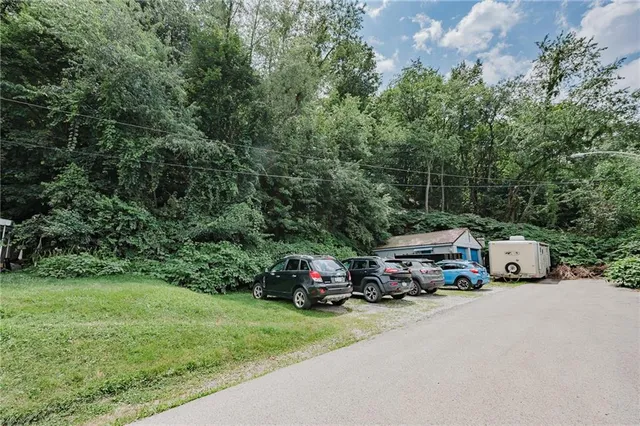 a car parked in the side of the road