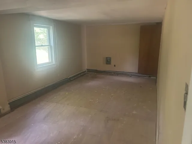 an empty room with a window