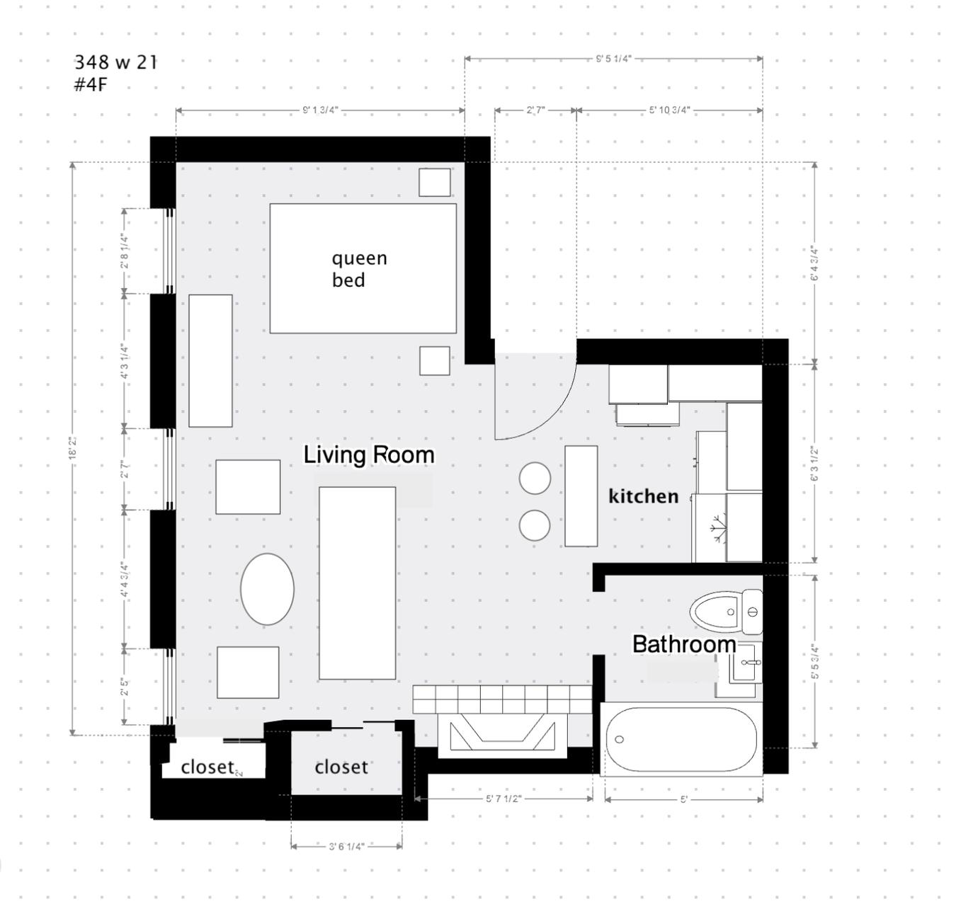 348 West 21st Street, Unit 4F Manhattan, NY 10011 - Photo 10 of 10 a picture of a bench in a back