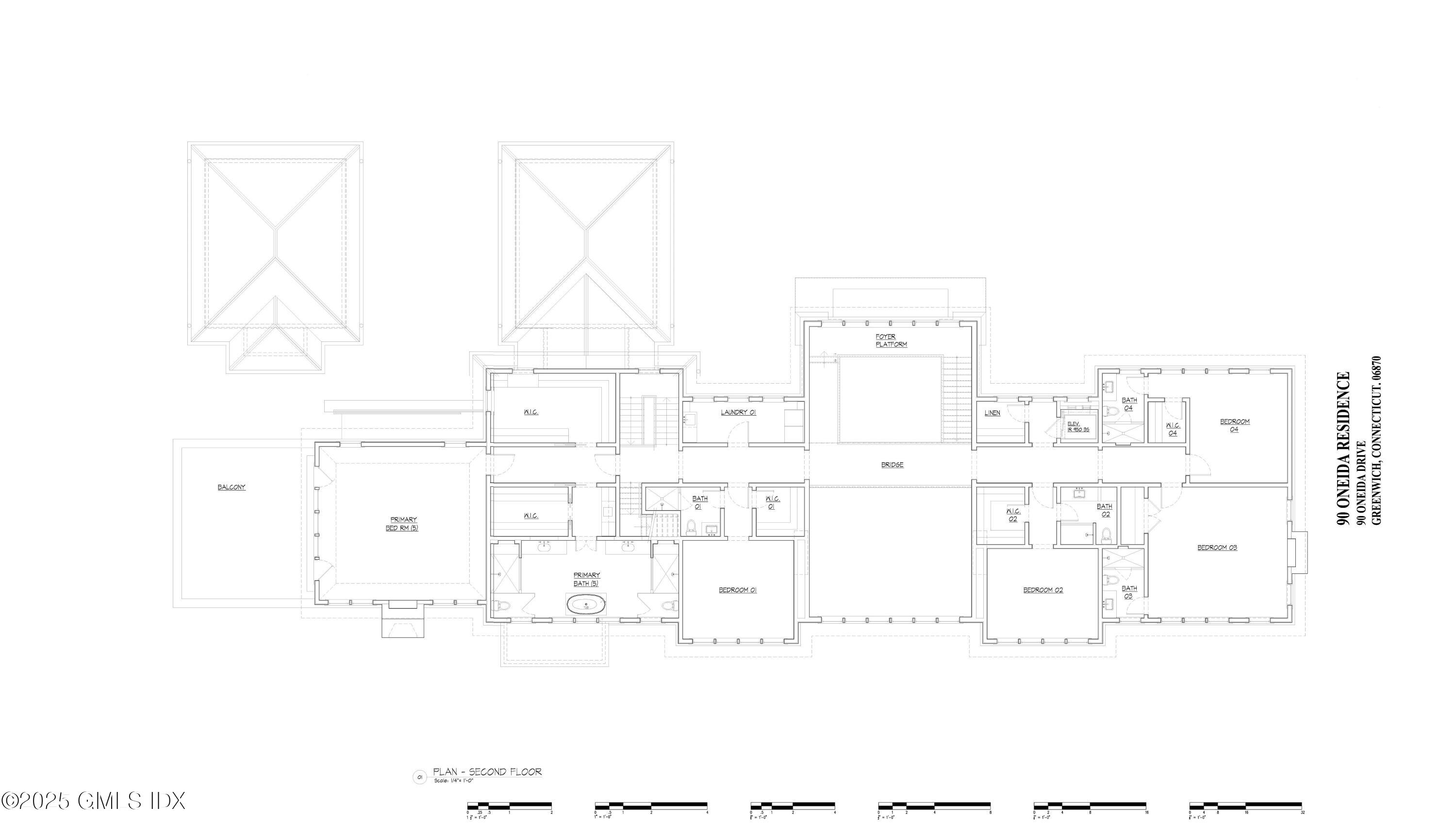 90 Oneida Drive Greenwich, CT 06830 - Photo 15 of 17 SECOND FLOOR FLOORPLANS - 4800