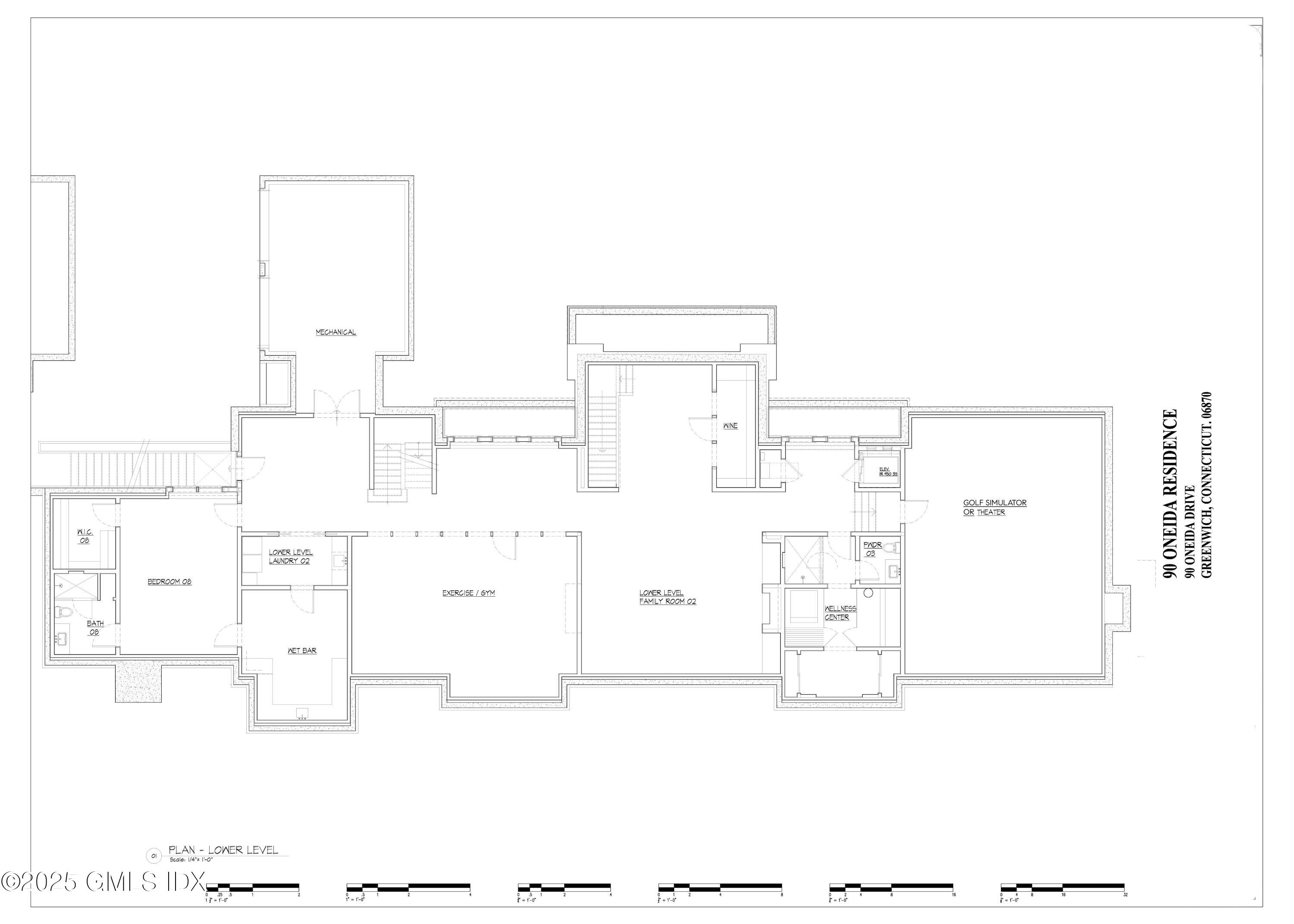 90 Oneida Drive Greenwich, CT 06830 - Photo 16 of 17 LOWER LEVEL FLOORPLANS 4800