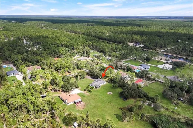 a view of a lake with a house